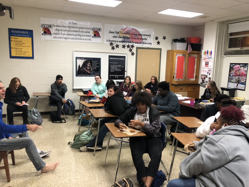 SenecaHSFCA's tweet photo. 28 Scholars in attendance this morning. Mr.Wiggington speaking to them about good feet bring good news. 

Thankful for @FCALouisville for coming and speaking to our record breaking number https://t.co/DNdx4LDCr6