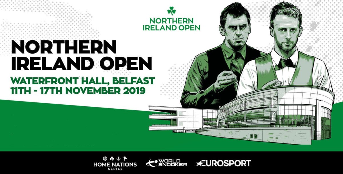 The Northern Ireland Snooker Open returns to the Waterfront Hall 11-17 November. Snookers top stars will be battling out for the prize of £1 million.

In high demand, book now to avoid disappointment.
👉bit.ly/2GOCiSU