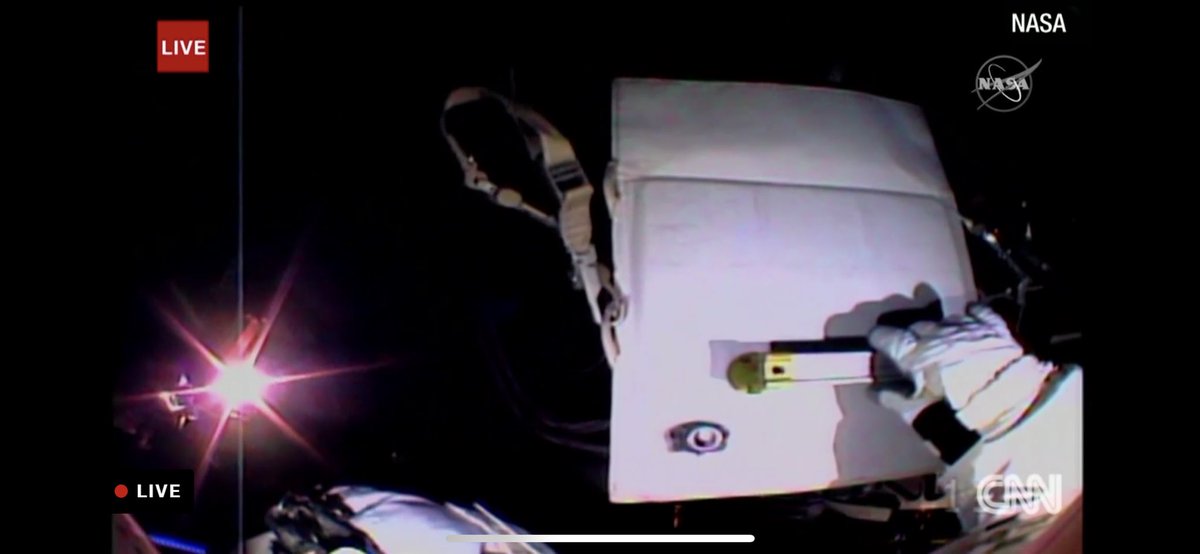 One long spacewalk for (two) women. One giant leap for humankind. <a href="/NASA/">NASA</a> <a href="/Space_Station/">International Space Station</a>