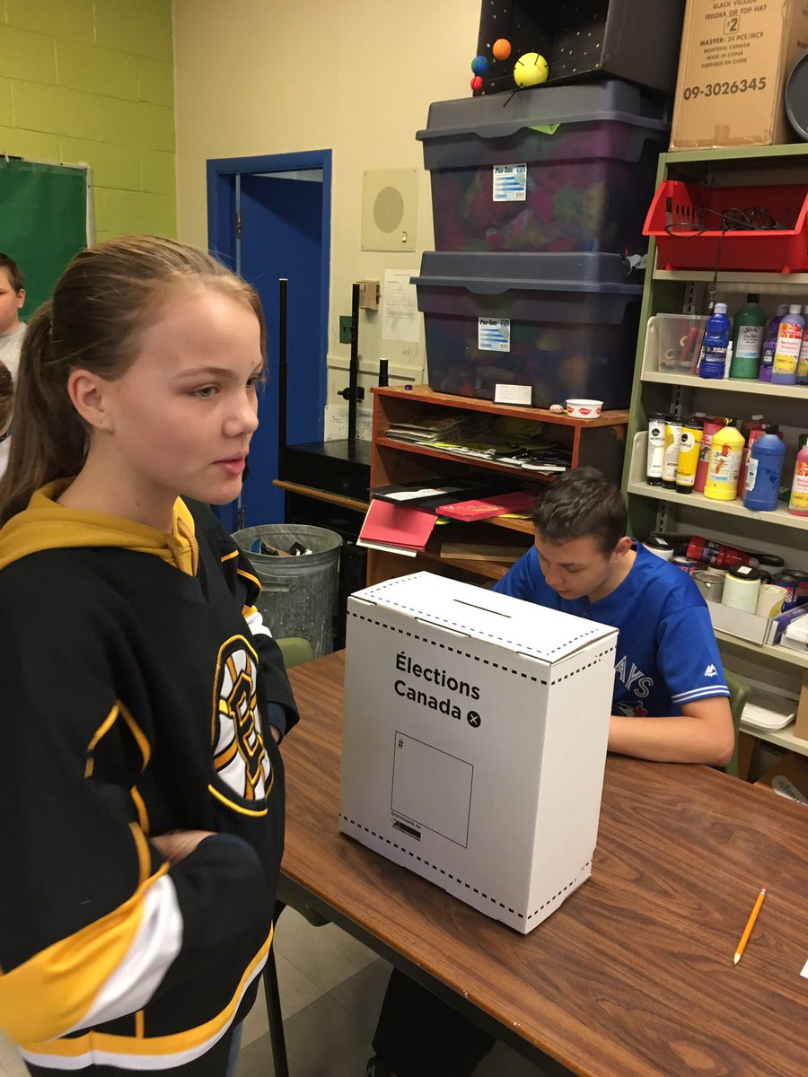 Greenwood Academy taking part in #StudentVoteCanada #studentvote2019 .  They are learning some valuable lessons on the importance of voting and the process involved.  <a href="/GreenwoodAcade1/">Greenwood Academy</a> <a href="/NLESDCA/">NLESD</a> #ElectionsCanada