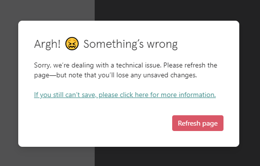 CraigBramall's tweet photo. @typeformhelp hi, everything I try to do on typeform is coming back with an error this has been going on for days https://t.co/3BrVIjnixw
