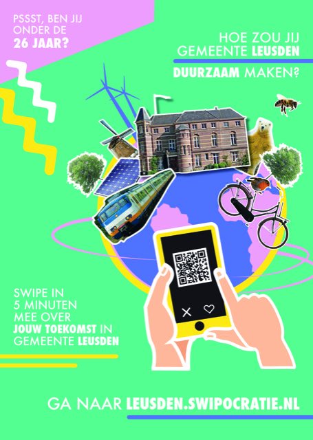 Pssst, zijn hier heel misschien nog Leusdense jongeren te vinden...? We hebben een belangrijke vraag: hoe zou jij Leusden duurzaam maken? Ga naar 👉leusden.swipocratie.nl en swipe voor het klimaat🌲🐳💚 #leusdenenergie #klimaattijger #nog2dagen