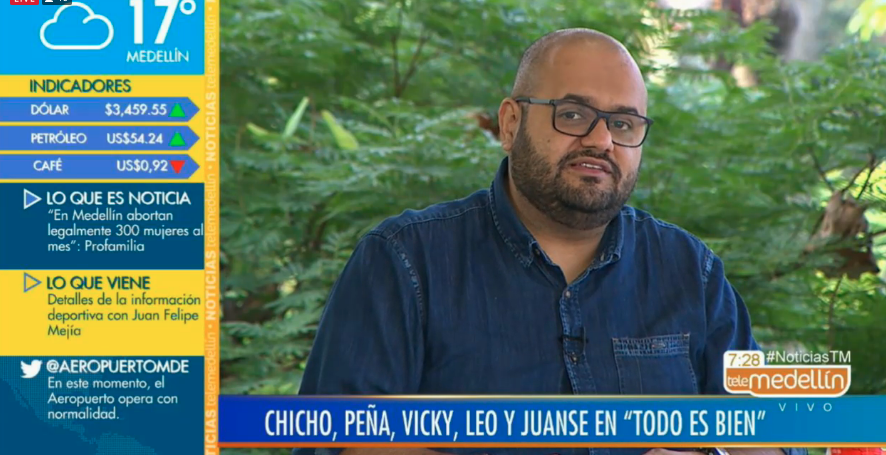 ((Al aire)) #NoticiasTM "El costo de la boleta es de 35 mil pesos sin costo de servicio",  "Chicho" Arias 
@chichoelmalo. telemedellin.tv/senal-en-vivo/