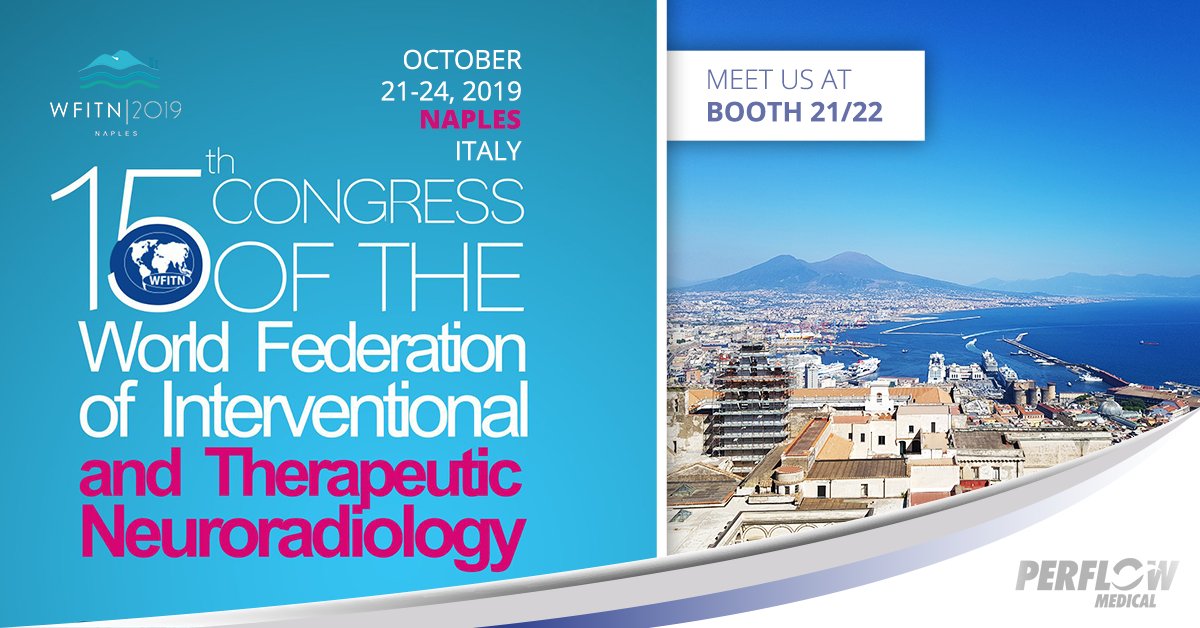 PerflowM's tweet photo. @PerflowM will be exhibiting at #WFITN2019 Naples, Italy.

The spotlight will be on our devices for complex neurovascular conditions: CASCADE™ — the Non-Occlusive Remodeling Net and STREAM™ — the Dynamic Neuro-Thrombectomy Net.
#WFITN #WFITNNAPOLI #Perflow #PerflowMedical https://t.co/MlfPLwZa8V
