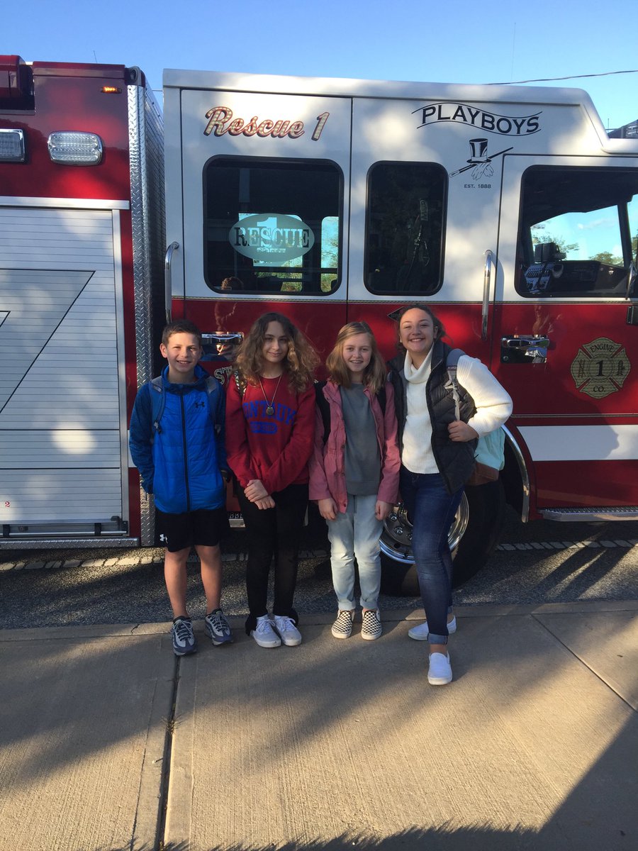 Winners of the Fire Prevention Poster contest escorted to school by the EMO Fire Department! ⁦<a href="/EastMorichesSD/">EMOschools</a>⁩ ⁦<a href="/EMorichesMS/">East Moriches MS</a>⁩