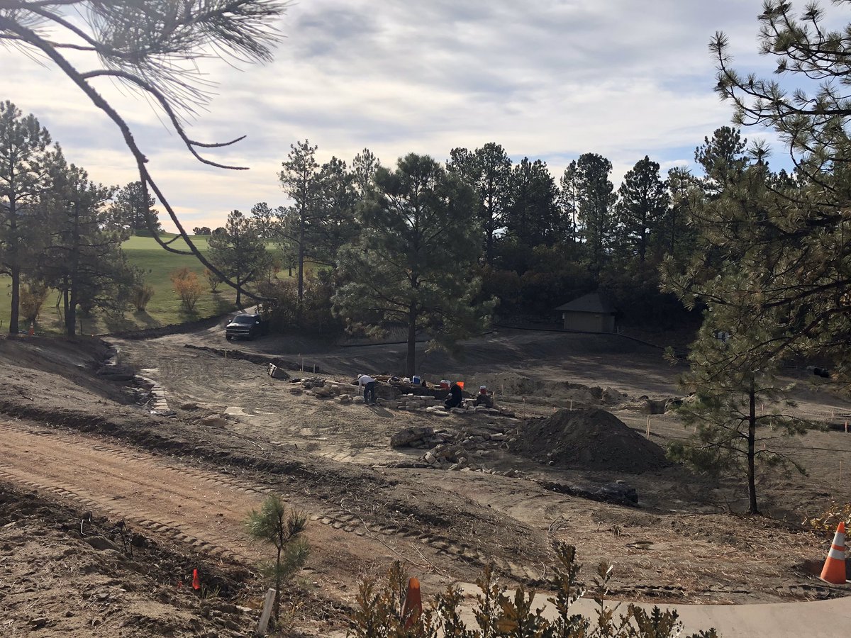TotalTurfGS's tweet photo. Demo has begun on the ponds in advance of Jack Nicklaus and Jim Lipe site visit to review the construction of the new water features as progress continues on the new Putting Course at Castle Pines GC, CO..........
#ttgsinthewest #nicklausdesign https://t.co/dqx9mgYzlG
