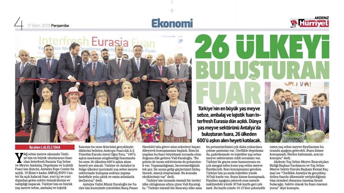 26 Ülkeden 600 aşkın alım heyetini ağırladık.