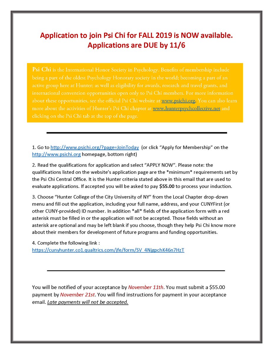 PsychatHunter's tweet image. Want to join the oldest Psychology Honorary society in the world? Applications for 
@PsiChiHonor
 are open until November 6!!! See application here: psichi.org/page/JoinToday