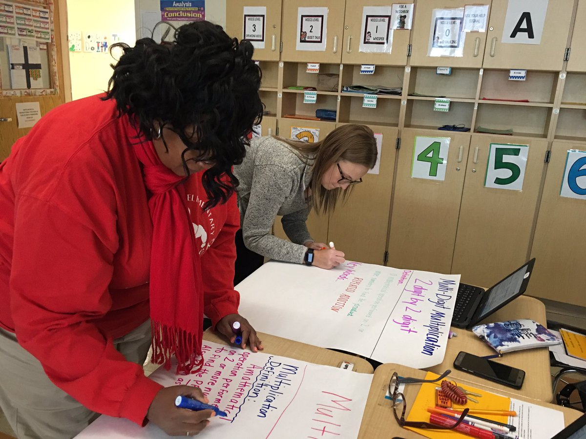 GJorgensenHCESC's tweet photo. Mt Healthy math teachers create anchor charts for their classrooms  @MtHealthySchool @drrevacosby @mission64u @urbanesc https://t.co/18JN3LYJhr