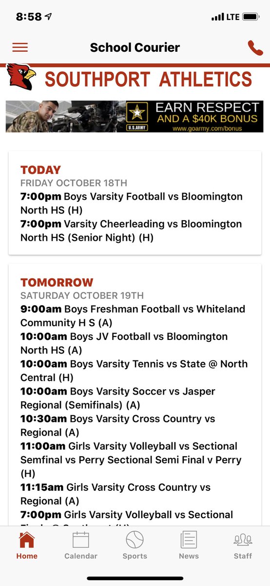 It is an exciting weekend in Cardinal nation!  Go Cards! Cheering for all of our teams, coaches, and student athletes!  #BeACardinal #FlyasOne