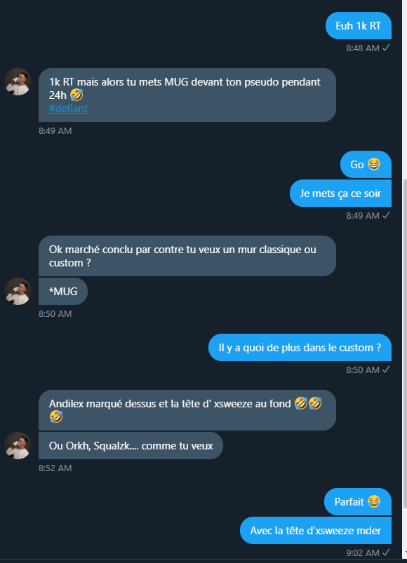 Andilex (@andilexfn) on Twitter photo Bon les potes, 1k RT et <a href="/MCES_Packo/">MCES Packo MUG</a> m'offre un mug avec la tête @MCES_xsweeze + mon pseudo dessus. RT pls 🙏 Bon les potes, 1k RT et <a href="/MCES_Packo/">MCES Packo MUG</a> m'offre un mug avec la tête @MCES_xsweeze + mon pseudo dessus. RT pls 🙏