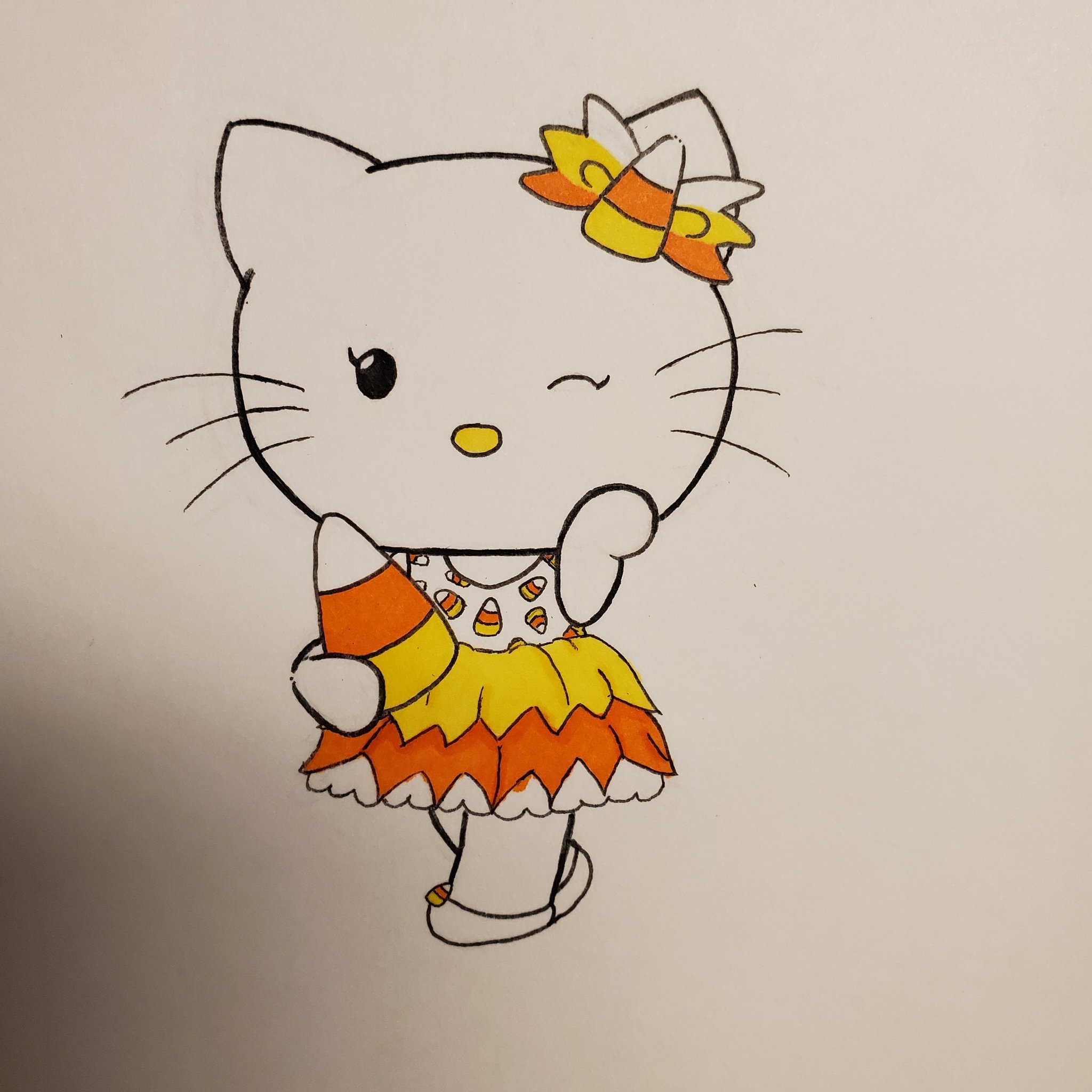 Hello Kitty Drawing by Jamalia Lailasari - Fine Art America