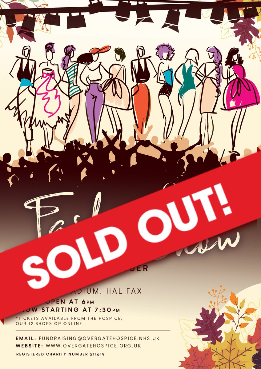 OvergateRetail's tweet image. Our fashion show next week at The Shay is now sold out! Thank-you to all those who have bought their tickets, see you next week! #fashionshow #charityretail #charityfashionshow