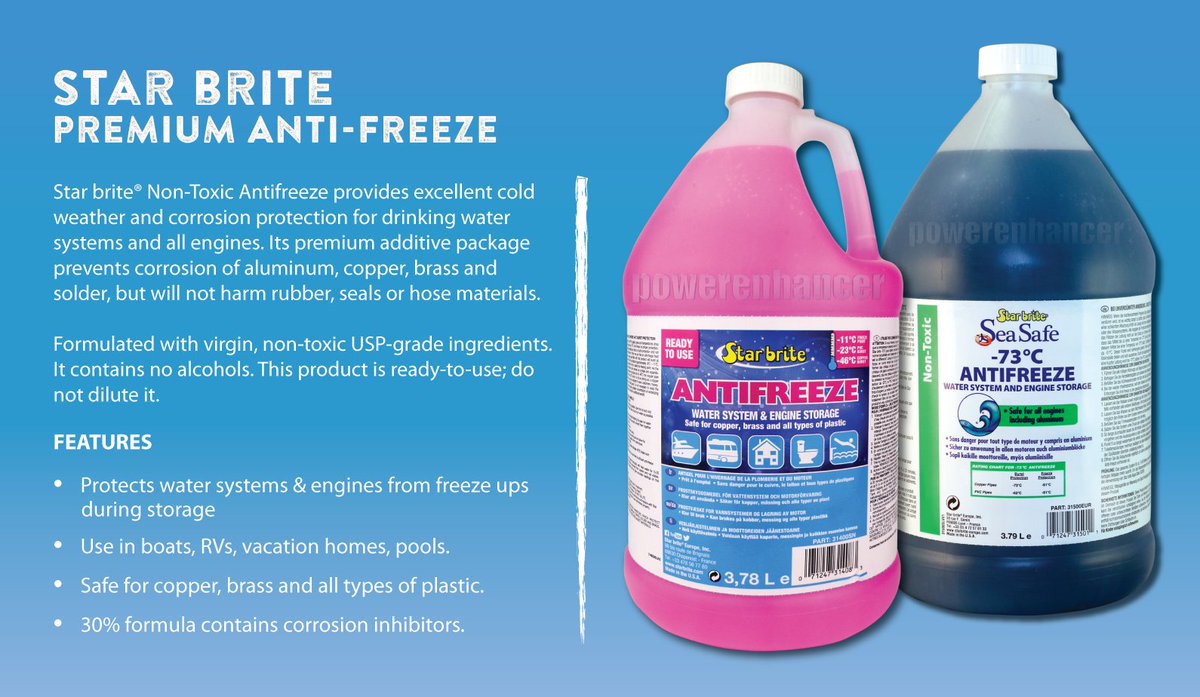 PowerEnhancer's tweet image. It’s important to protect your water systems and engines when storing them throughout the cold winter months.

Star brite premium anti-freeze provides excellent cold weather protection and is available on our website here: powerenhancer.co.uk/catalogsearch/…
