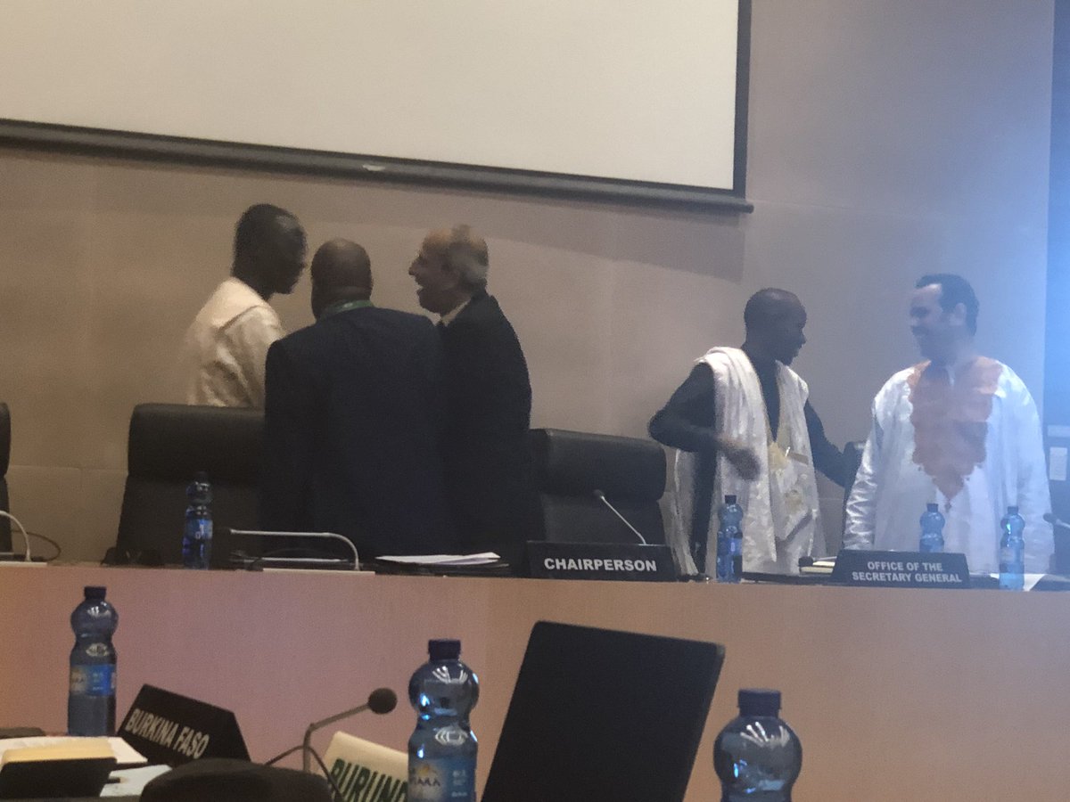 EgyptPRNewYork's tweet photo. We have just elected Amb Moukhtar Diop of #Senegal as the 1st Chairperson of the newly formed #AU #PRC SubCommittee on #Democracy #Elections #GoodGovernance and #HumanRights https://t.co/DG5Tbgr6Cy