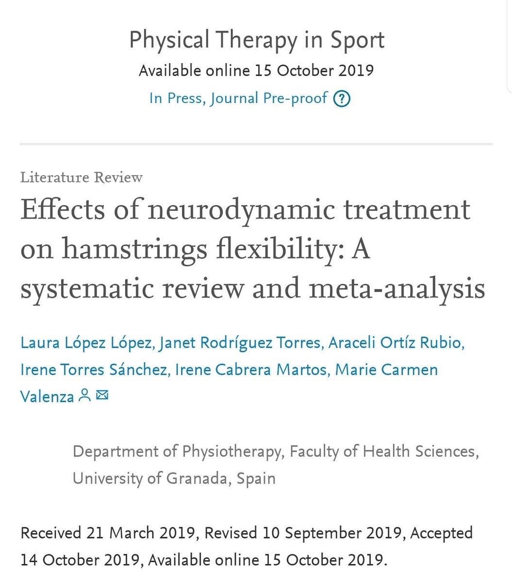 neurodinamicaVL's tweet photo. El tratamiento neurodinámico es más efectivo que otros métodos como el estiramiento para mejorar la flexibilidad de los isquiotibiales.
#neurodinamica #articulofisio #nrdpc @CLopezCubas @osteonformacion #neurodinamia #estiramientos https://t.co/acVLGhXEi8