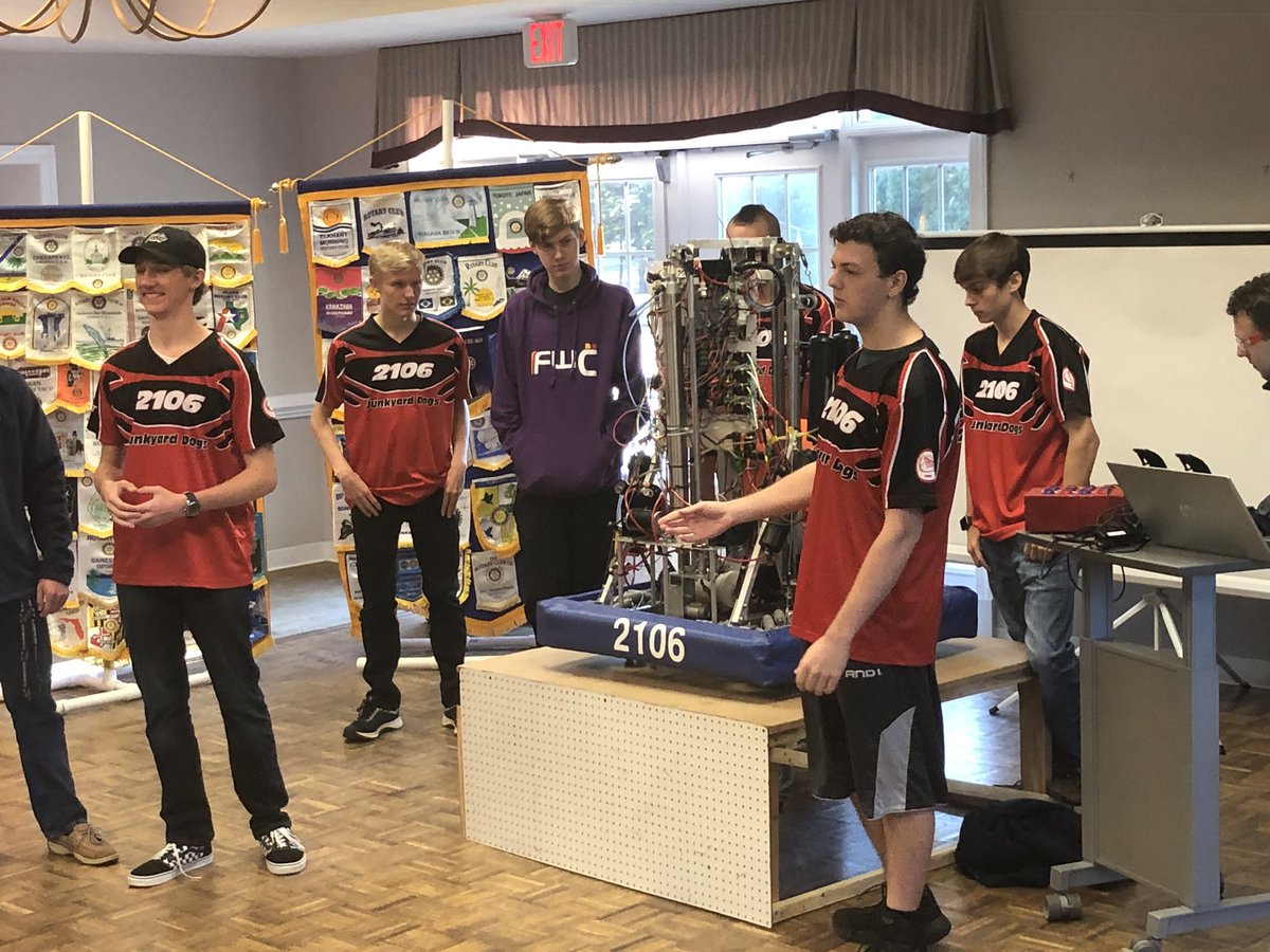 WatsonBwatson's tweet image. The GHS robotics team, Junkyard Dogs, was the program for the Goochland Rotary Club this morning. These students are so poised, knowledgeable, talented, creative and exemplify what STEM education is all about. Great job team! Thanks to the Rotary for the donation.