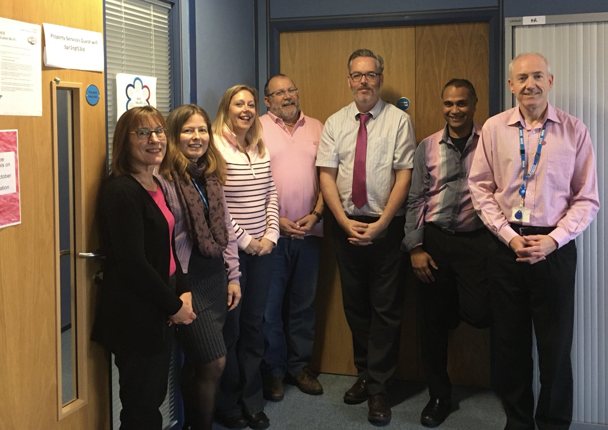 NHS_SWLA's tweet photo. Fundraising for @BreastCancerNow with @NHSHEE_SWest colleagues #wearitpinkday 😀 https://t.co/elOUmTeS5F