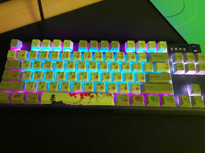 Eryc Custom Steelseries Apex Pro Tkl Enjoypbt Sushi Japanese Keycaps Pbt Kit4 Spacebar