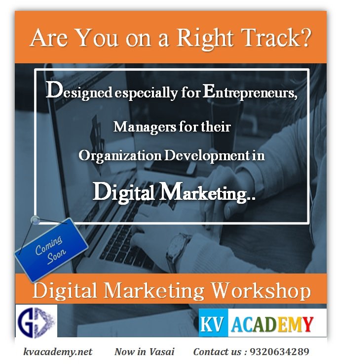 kvacademy1's tweet photo. #DigitalMarketing #DigitalTransformation #workshop #business #managers #marketing #startups #vasai https://t.co/vusmhtsAZk