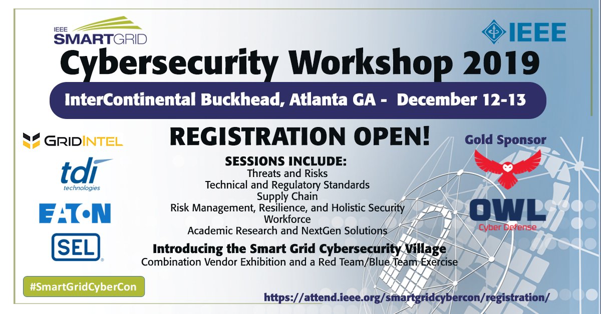 Have you registered for this one of a kind event? If not... you may want to before it's too late. 56 days and counting and space is limited. The only event 100% focused on #smartgrid security with panels from leading industry experts. bit.ly/2priwIb #smartgridcybercon