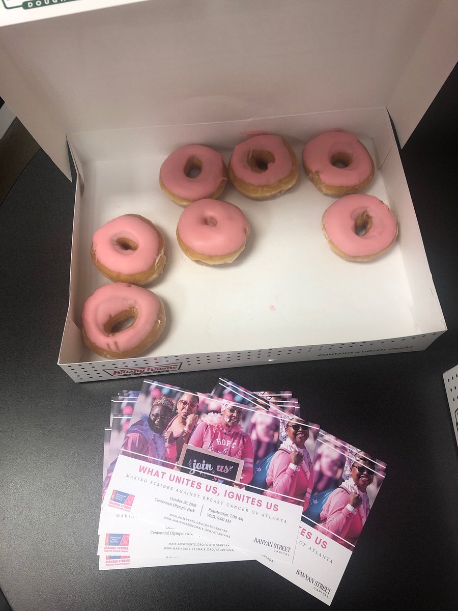 tkrek's tweet image. Thanks for the donuts for Breast Cancer Awareness Month #Bayangoespink