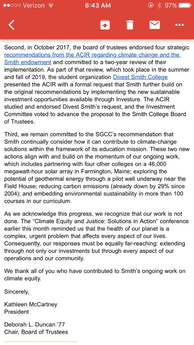 DivestSmith's tweet image. BREAKING: @smithcollege just committed to divest from fossil fuels!!! We are so excited and grateful to all the student organizers that made this happen and all of our supporters.