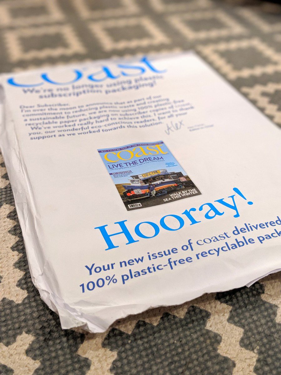 Hooray! Subscriber issues are now delivered in plastic free wrapping! ~ #PlasticFree #SaveThePlanet #SaveTheEarth #PlasticPollution #PlasticFreeSea