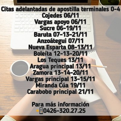 BkrNegocios's tweet photo. Citas adelantadas para el sábado. Más info solo por el privado (DM) o Whatsapp #Apostilla #ApostillaExpress #FelizViernes #Saren #GTU #AntecedentesPenales https://t.co/E1vg54OaHT