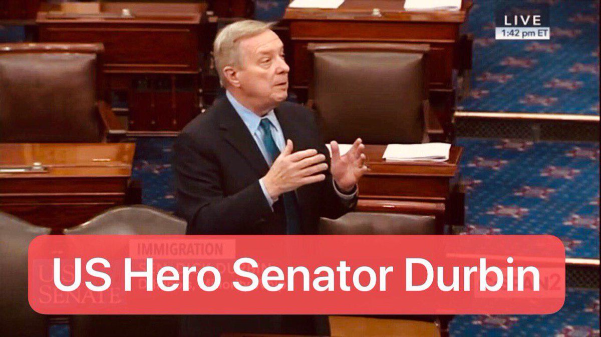 AntiS386's tweet image. Yesterday, thousands of pairs of eyes witnessed @SenatorDurbin stopping the misnamed bill #S386 - a historical moment to be remembered with gratitude by all who embrace the fundamental value of immigration in the US. Thank you!
