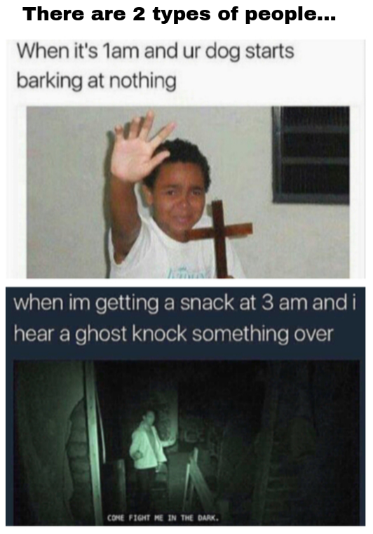 TConfessionals's tweet image. Which one are you? 🤫 #paranormal #twotypesofpeople