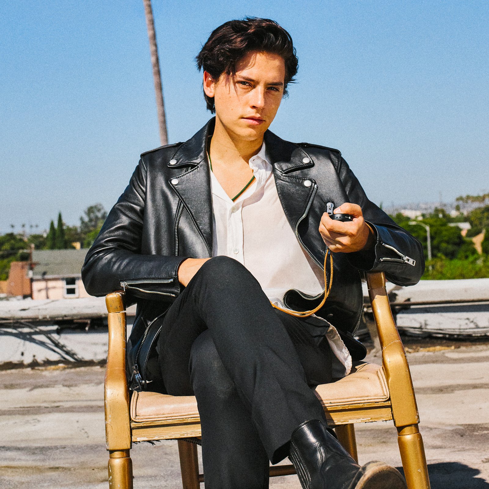 Cole sprouse leather best sale jacket