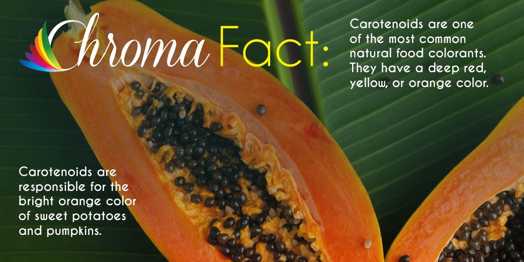 IACMColor's tweet image. #DYK: #Carotenoids are responsible for the bright orange color of sweet potatoes and pumpkins. #ChromaFact #ColorFact