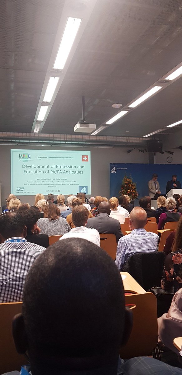 AviweAvzz's tweet photo. Scott Smalley, chairperson of IAPAE presenting at the SWISS SYMPOSIUM! #IAPAE2019 #IAPAEconference #PhysicianAssistant #globalhealth https://t.co/xhtt86EdiM