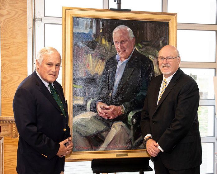 <a href="/washcoll/">Washington College</a> President <a href="/LandgrafKurt/">Kurt landgraf</a> joined WC faculty, staff, board members, and friends to honor Jay Griswold, interim WC president in 2014-15, with a portrait unveiling at the Hodson Boathouse.