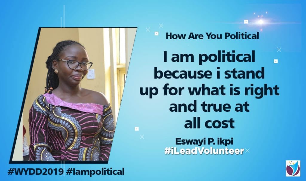 eswayi's tweet photo. World Youth Democracy Day..! 
The tag this year says “how are you political?” I’ve not consciously put that thought in mind but seeing the tag made me think back on ways I am truly political 🤔 and this followed👇🏾
#WYDD2019 
#YLN 
#IamEswayi  #iampolitical
#Areyoupolitical? https://t.co/0u60SQnydJ
