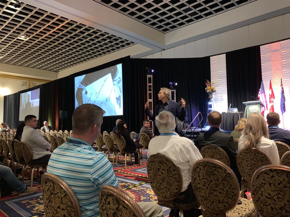TheTACCA's tweet photo. Final day at @ServiceWorldXpo with keynote speaker @LukeGWilliams. Learning to inspire disruptive thinking and new growth theory. What is your recipe (process, plan, business model) that could be changed to create something better? #Disrupt #SWE2019 https://t.co/Xk50YvXKXd