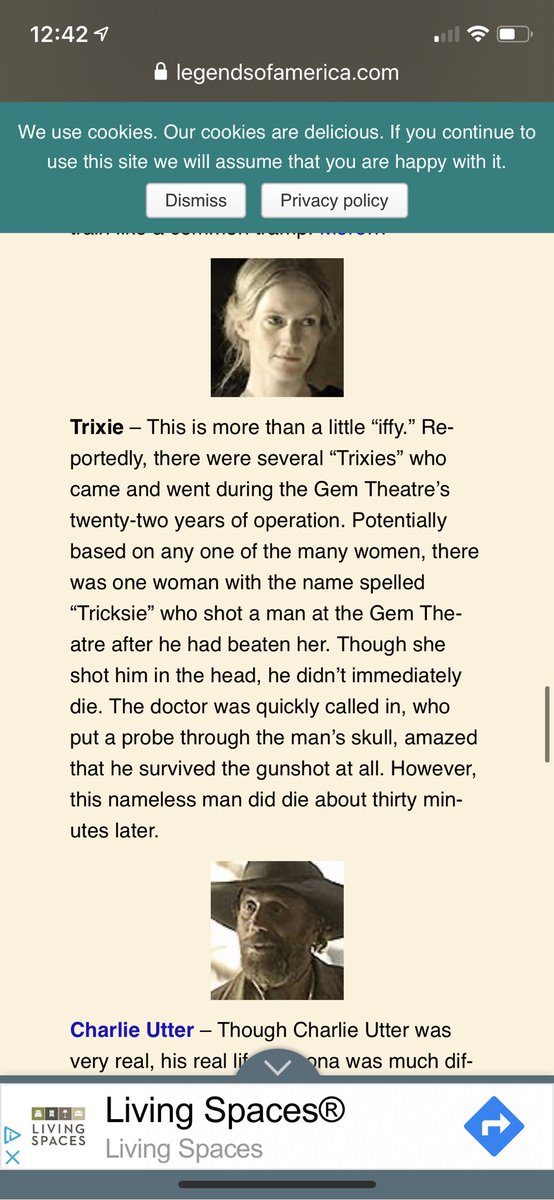 @mindthinkr @MrsAlSwearengen @magthefrog @to_ckinDeadwood @PrufrockeSiren @WEarlBrown @Shelleyjo8 @Frankwr57 @deadwoodmovie @RichMassaro This is a GREAT source of info.   Some of Trixie is based on true stories but, like all good things in the show, is greatly enhanced by #DavidMilch and the brilliant @PaulaMalcomson legendsofamerica.com/we-deadwoodhbo…