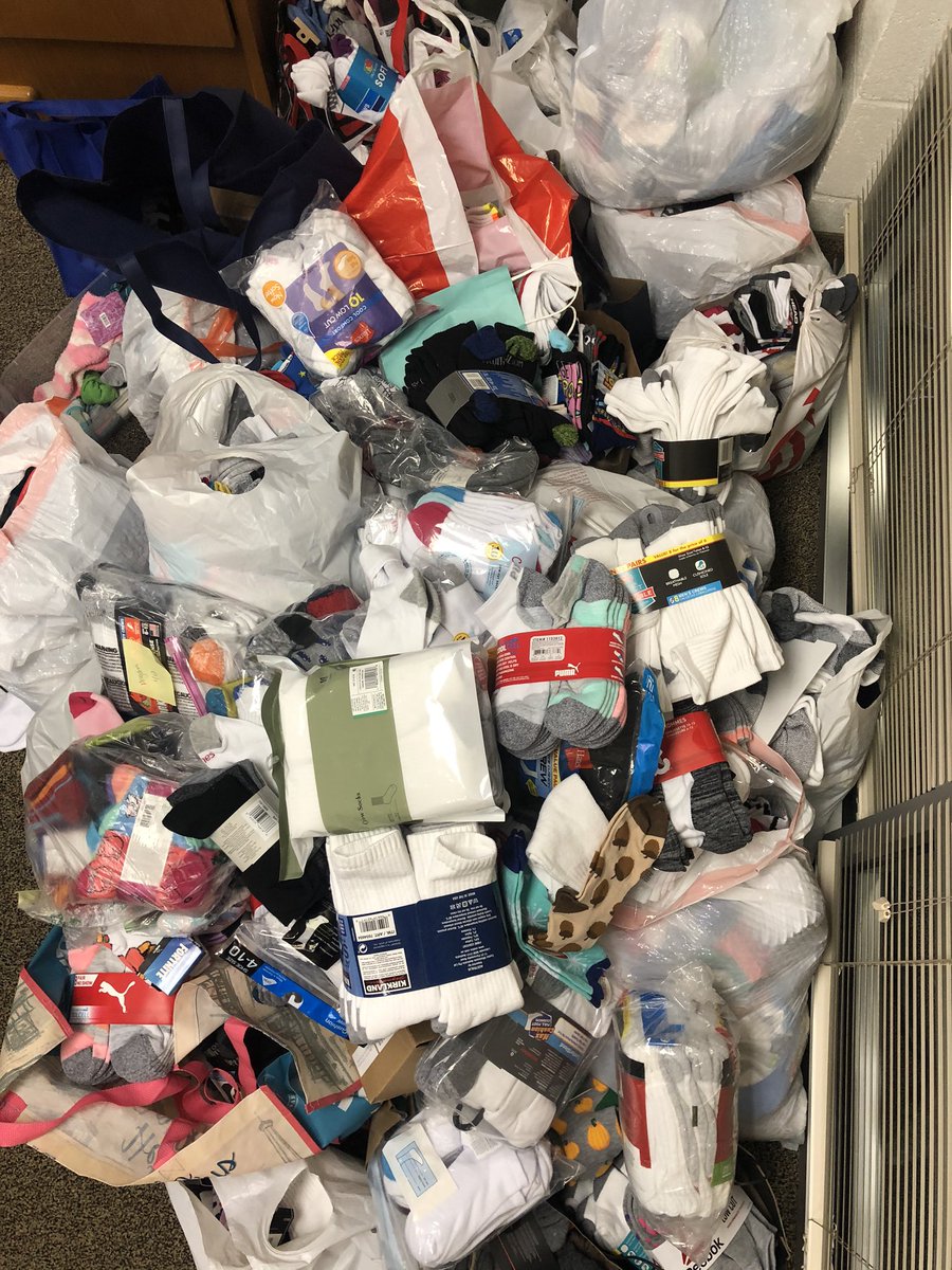 Our eagles are showing their love for our homeless neighbors through #Socktober! 2,530 pairs of socks and counting!