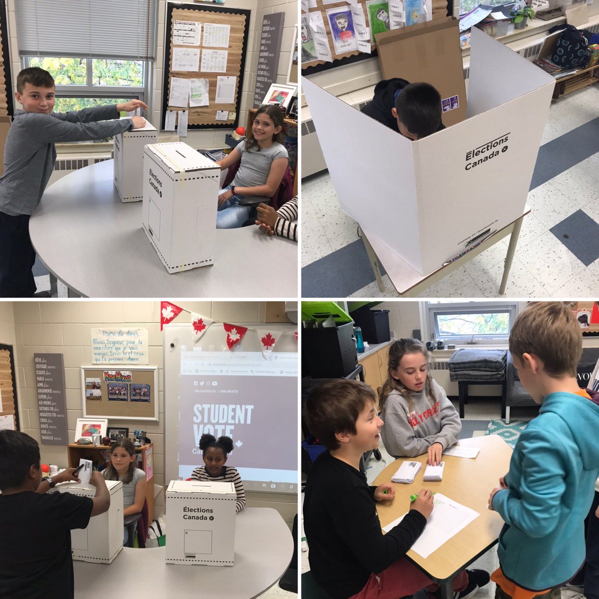 MmeNixon's tweet photo. Today we voted! I can’t wait to see how the students’ votes compare to the results on Monday! 🗳 #StudentVoteCanada #democracy https://t.co/PE0P5Hm5jh