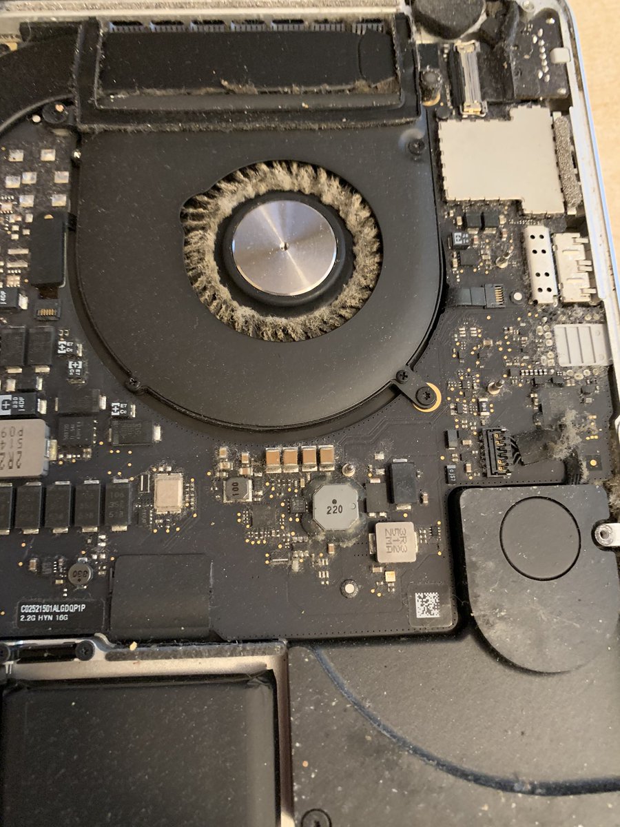 MacMyDayLA's tweet image. Dirt, dust, pet dander, etc can clog your computer and  make it out heat and kill your machine. Have your computers checked out and cleaned regularly. #apple #macintoshcomputer #dirtycomputer #itprofessional #msp #macmydayla