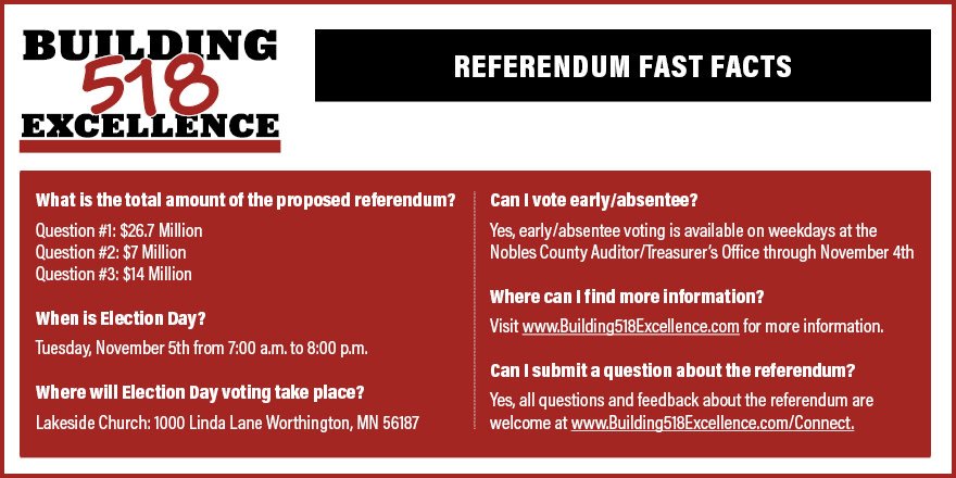 Referendum fast facts. Check out our website to stay informed at building518excellence.com #Building518Excellence