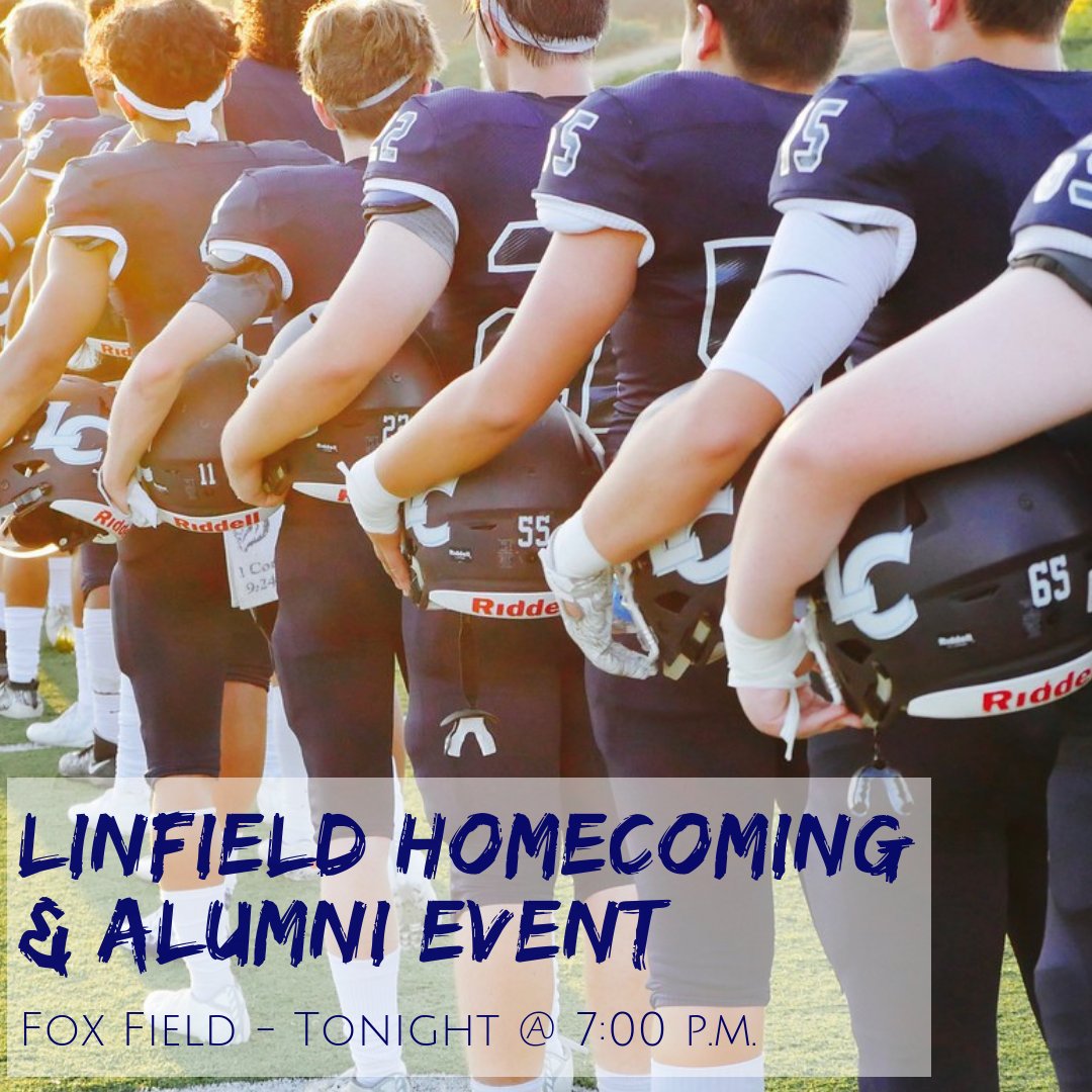 Linfield Family (Students, Parents, Faculty, Staff, and Alumni) - We are excited to celebrate with you tonight at Homecoming 2019! The Varsity Lions will take on Aquinas at 7:00 p.m. #GOLIONS