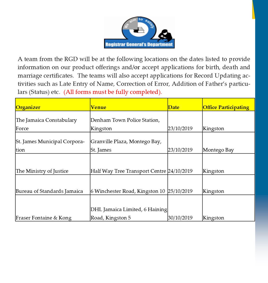 NIRAJaArchive's tweet photo. Outreach Activity Schedule #RGDAtYourService #RGDMobileteam https://t.co/5ACQXObRYF