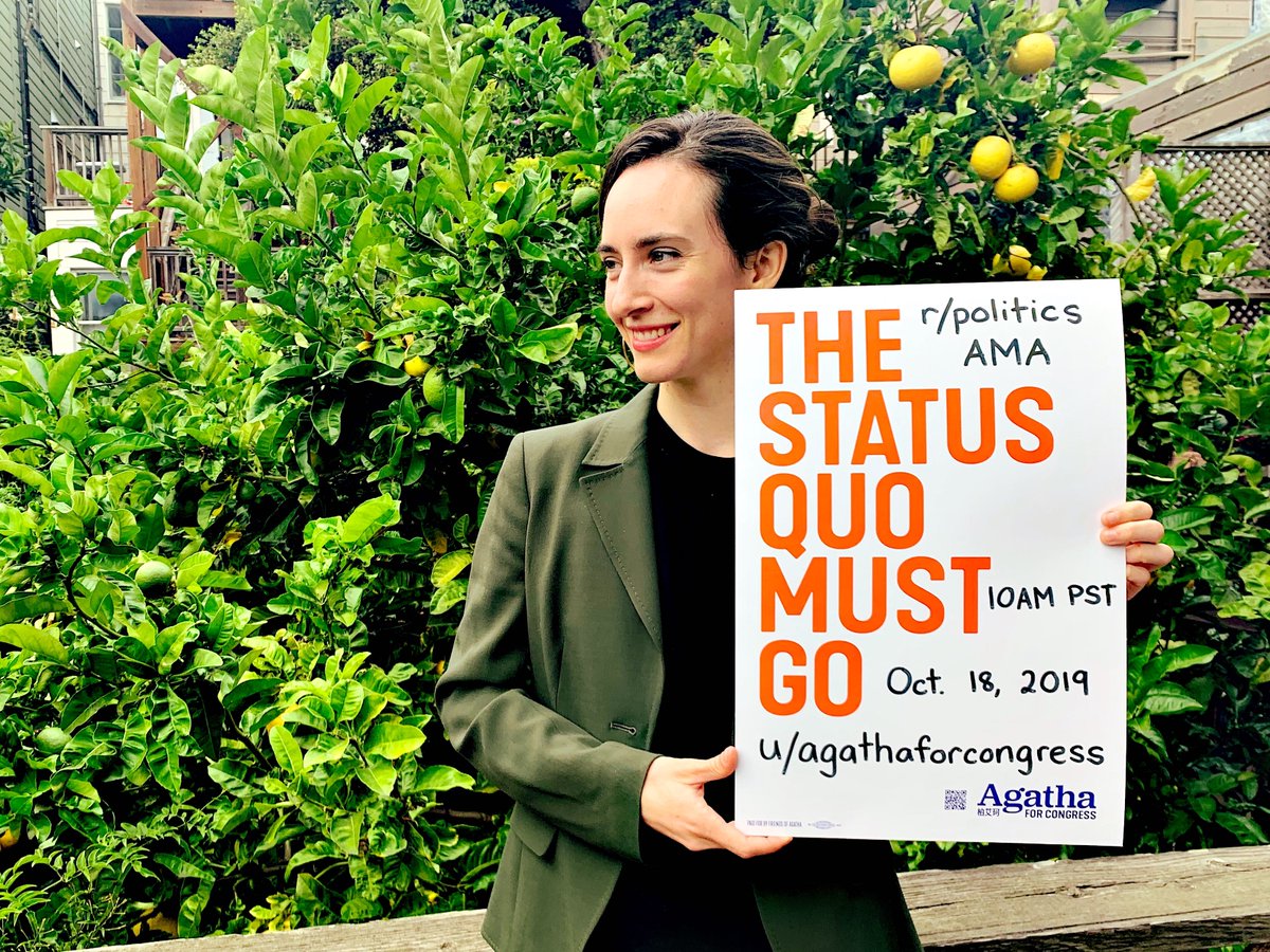 In just a few minutes I'll be doing an AMA in r/politics! 

Drop in and ask me some questions!

#AMA #TheStatusQuoMustGo