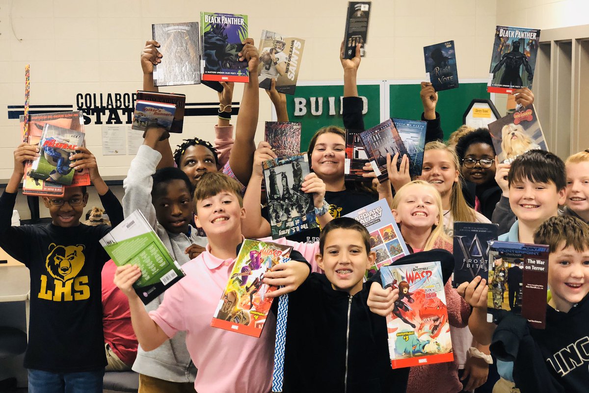 lanekgriffin's tweet image. You can tell it’s #FirstChapterFriday in 6th grade! 📚 📖 
These students are *super* excited about all the new books in our #FutureReadyLibrary! 
Thanks again to Lincoln Public Library for your &amp;gt;very&amp;lt; generous donation! You are #GoodAsGold! 🏆

#futurereadylibs #partnership