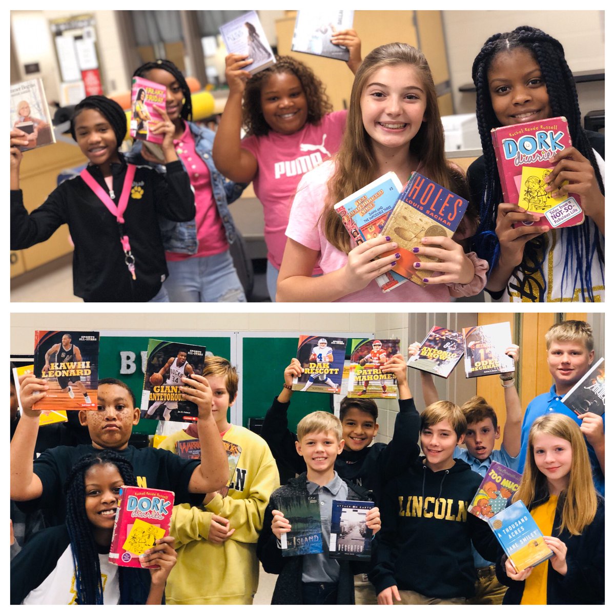 lanekgriffin's tweet image. You can tell it’s #FirstChapterFriday in 6th grade! 📚 📖 
These students are *super* excited about all the new books in our #FutureReadyLibrary! 
Thanks again to Lincoln Public Library for your &amp;gt;very&amp;lt; generous donation! You are #GoodAsGold! 🏆

#futurereadylibs #partnership