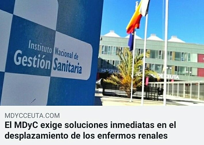 MDyC_CEUTA's tweet photo. ▪︎El #MDyC #exige al #responsable del Área de Sanidad, Servicios Sociales e Igualdad que se #preocupe por estos #pacientes, #abandonados por la sanidad pública del supuesto Gobierno Socialista del @PSOE. https://t.co/BTEG7Tf0xw