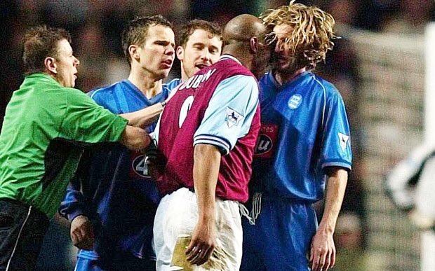 Happy birthday to Robbie Savage Here s the legend being headbutted by Dion Dublin 