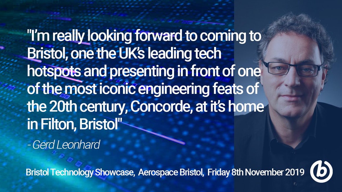 Keynote Speaker, Futurist &amp; Humanist, Author, Film-Maker and CEO The Futures Agency. <a href="/gleonhard/">Gerd Leonhard</a> will be speaking at this years #Btechshowcase. 
It will serve to promote and showcase the depth of diversity and equality in Bristol’s tech cluster. Tickets -bit.ly/btsnov19